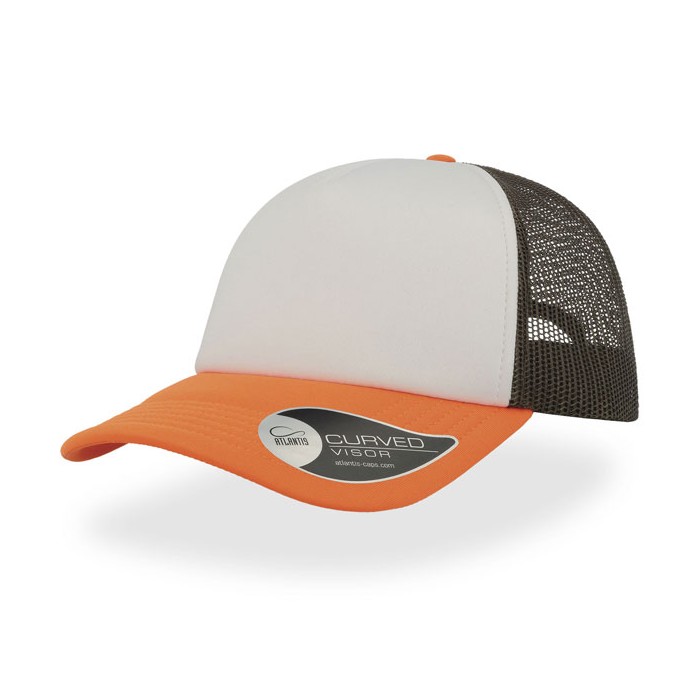 Casquette Urban Trucker - Blanc/olive/orange