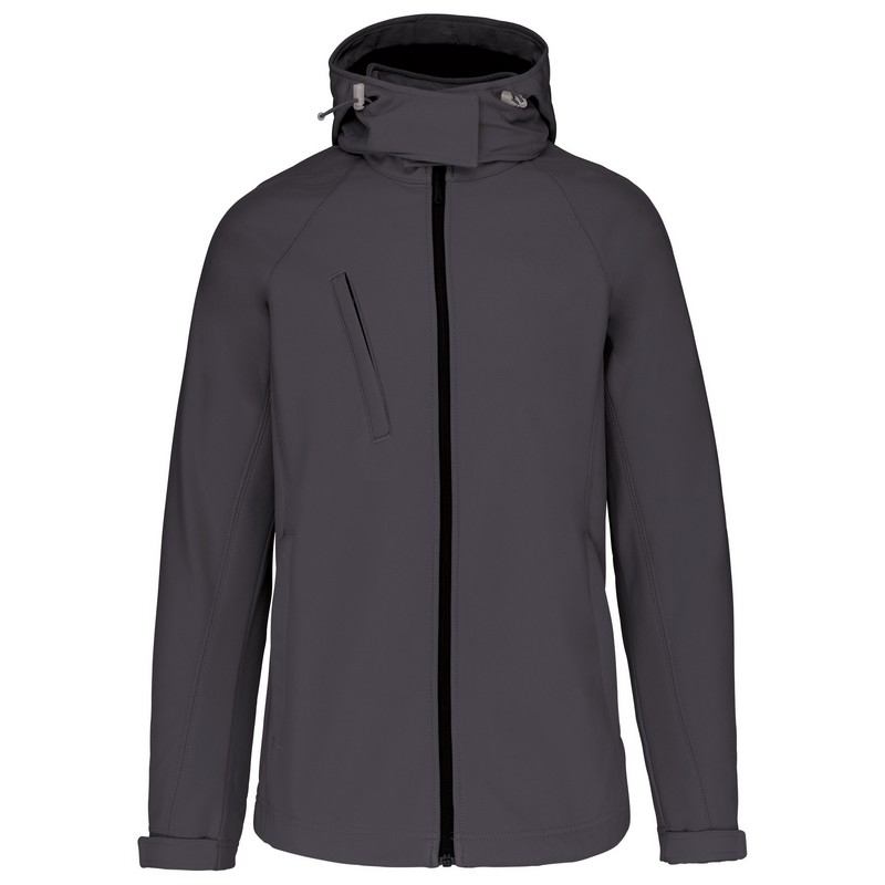 Veste Softshell 3 Couches Capuche Amovible Femme 340 - Anthracite