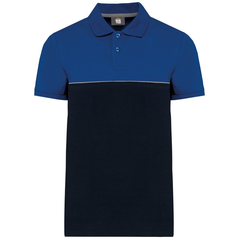 Polo Bicolore Ecoresponsable 220 - Marine/royal