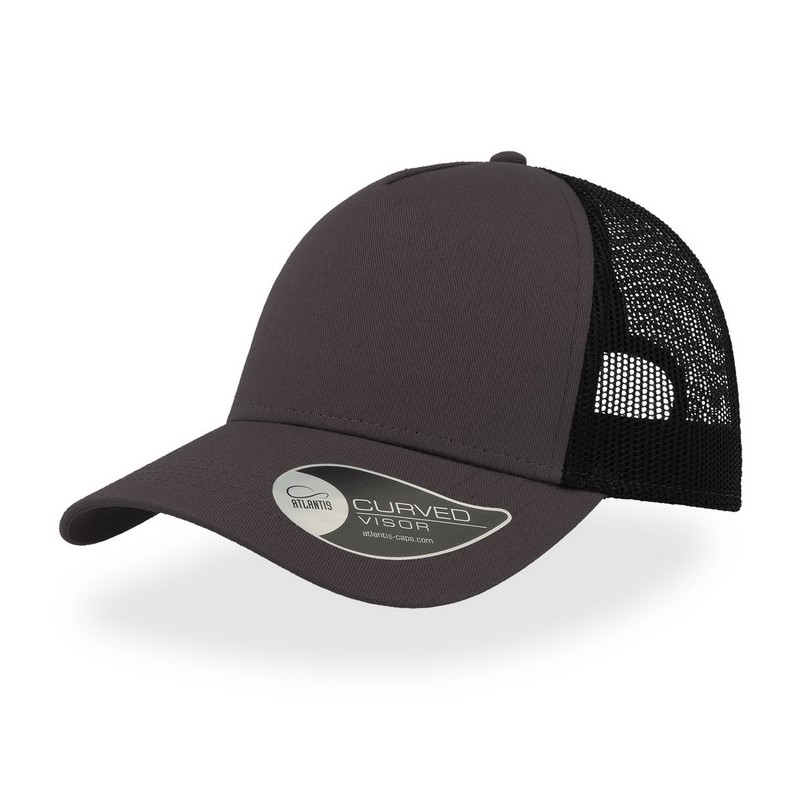 Casquette Trucker Coton - Gris foncé/noir