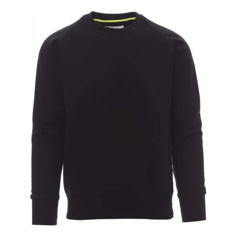 Sweat Col Rond Polycoton Mistral 300 - Noir