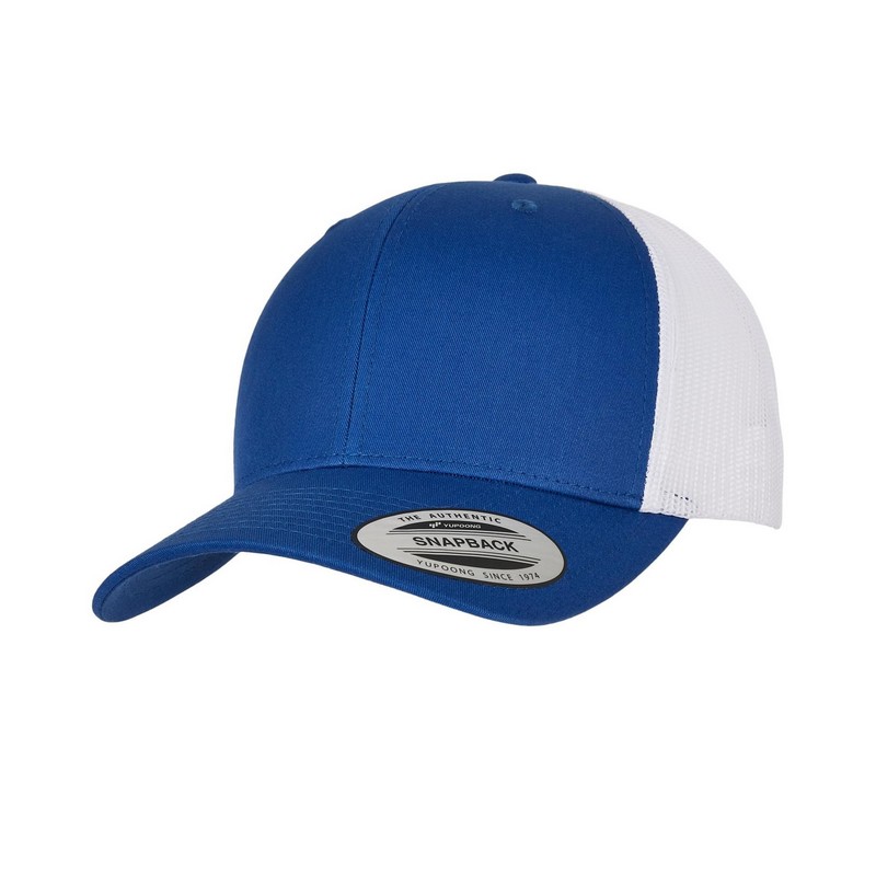 Casquette Trucker Retro Bicolore - Royal/white