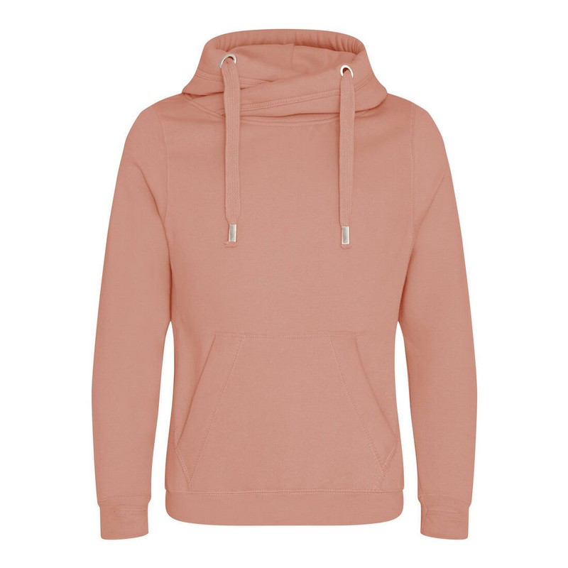 Sweat Col Croisé Cross 330 - Dusty pink