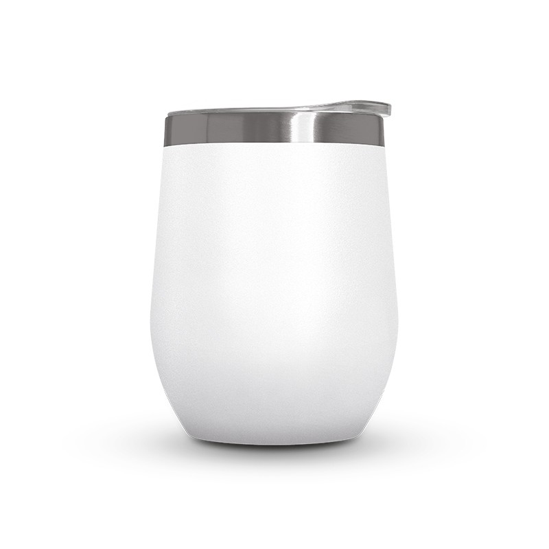 Mug Isotherme Inox Recyclé Glamour - Blanc