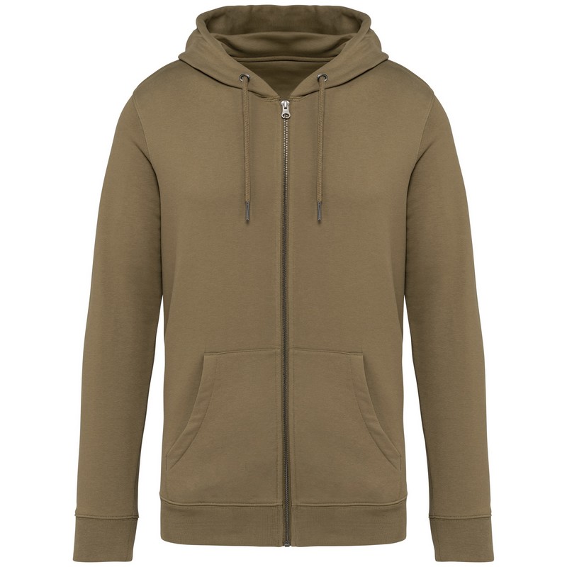 Sweat-shirt Ecoresponsable Zippé Capuche Unisexe 350 - Light olive green
