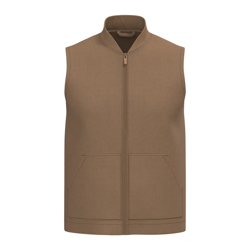 Bodywarmer col Teddy Ecoresponsable Unisexe 265 - Dark camel