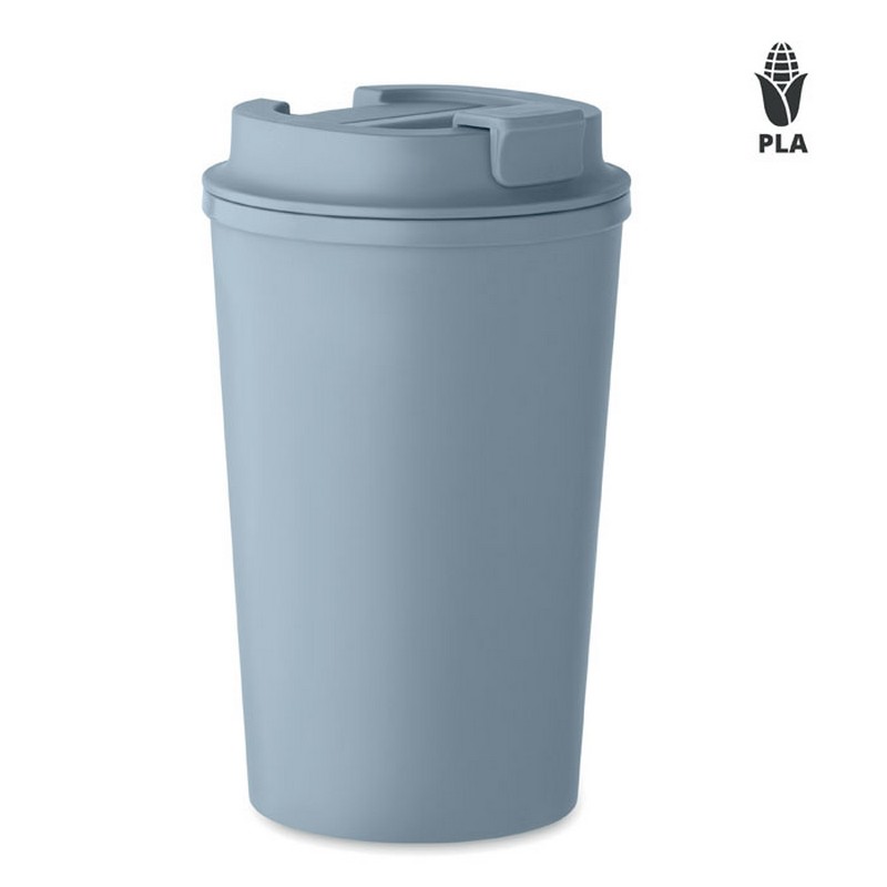 Gobelet double paroi en Maïs 350 - Pétrole