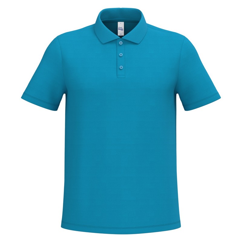 Polo piqué Manches courtes IB295-180 - Bleu atoll