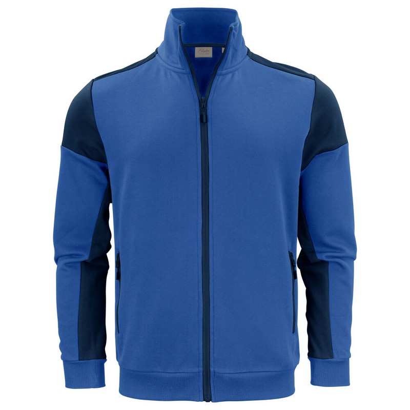 Sweat Bicolore Zippé Prime 280 - Cobalt/marine