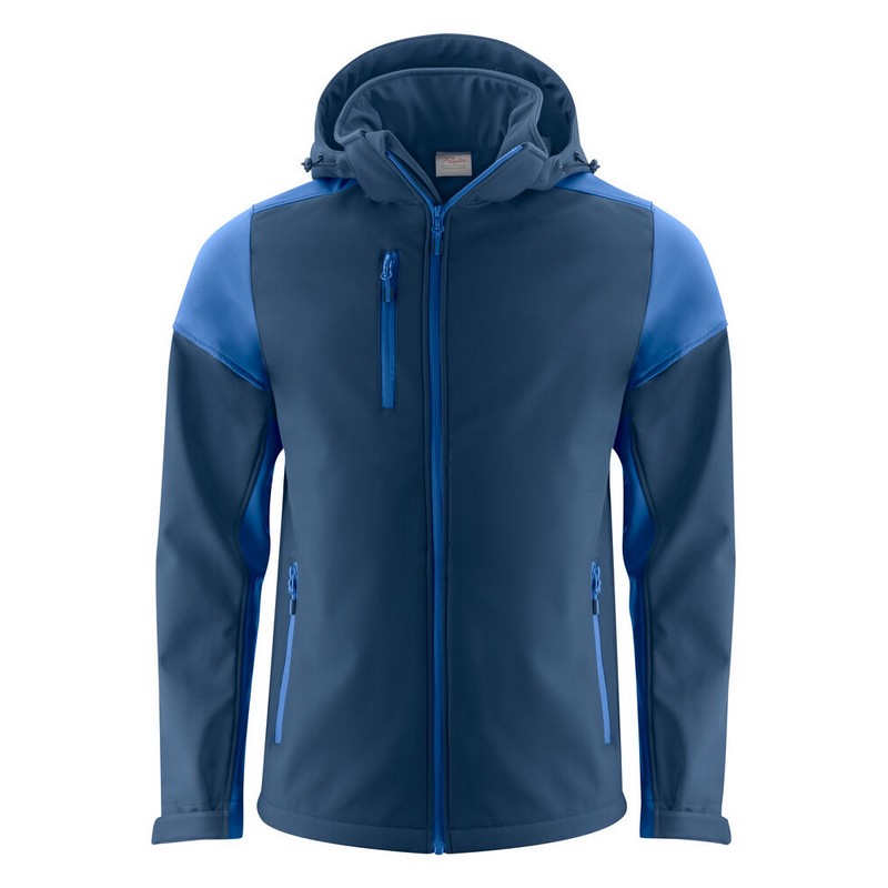 Softshell Bicolore Capuche Amovible Prime 280 - Marine/cobalt