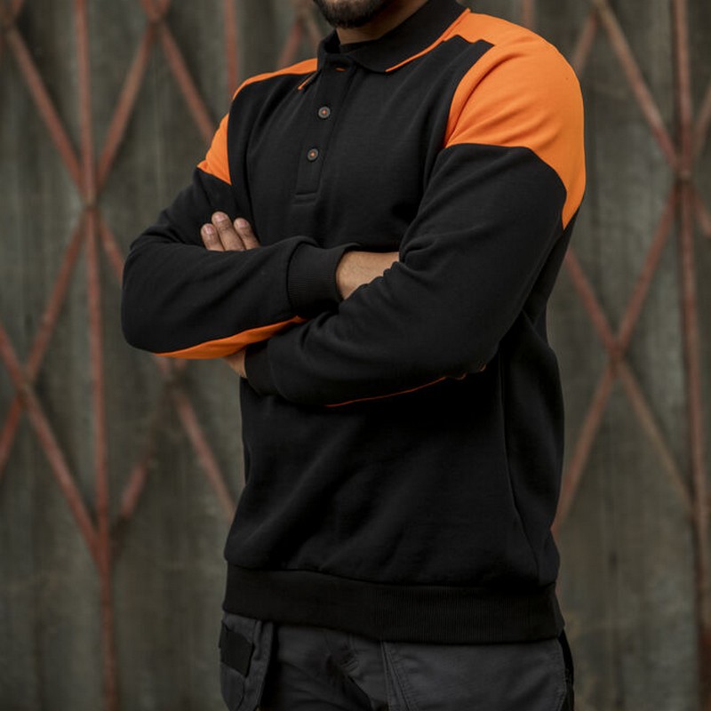 Sweat Bicolore Col Polo Prime 280