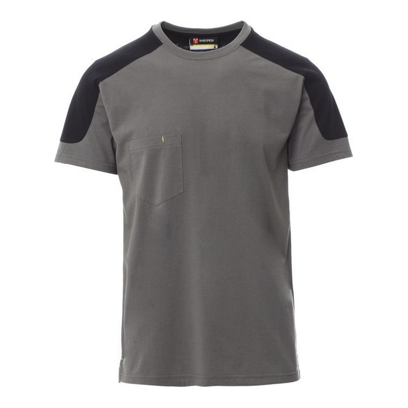 Tee Shirt Bicolore Corporate 165 - Gris fumée/noir