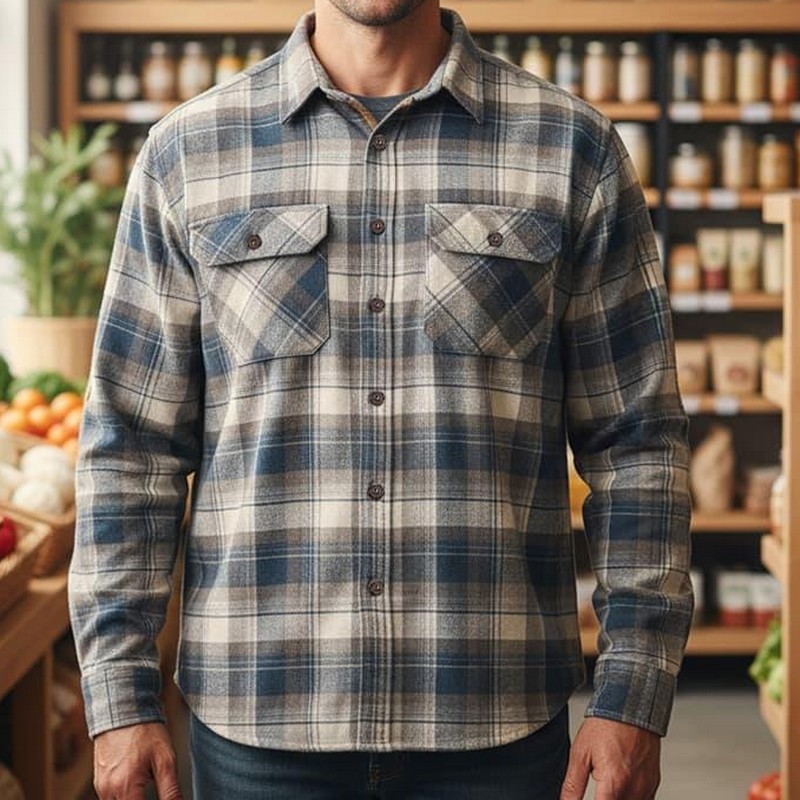 Chemise à Carreaux Flanelle coton 160